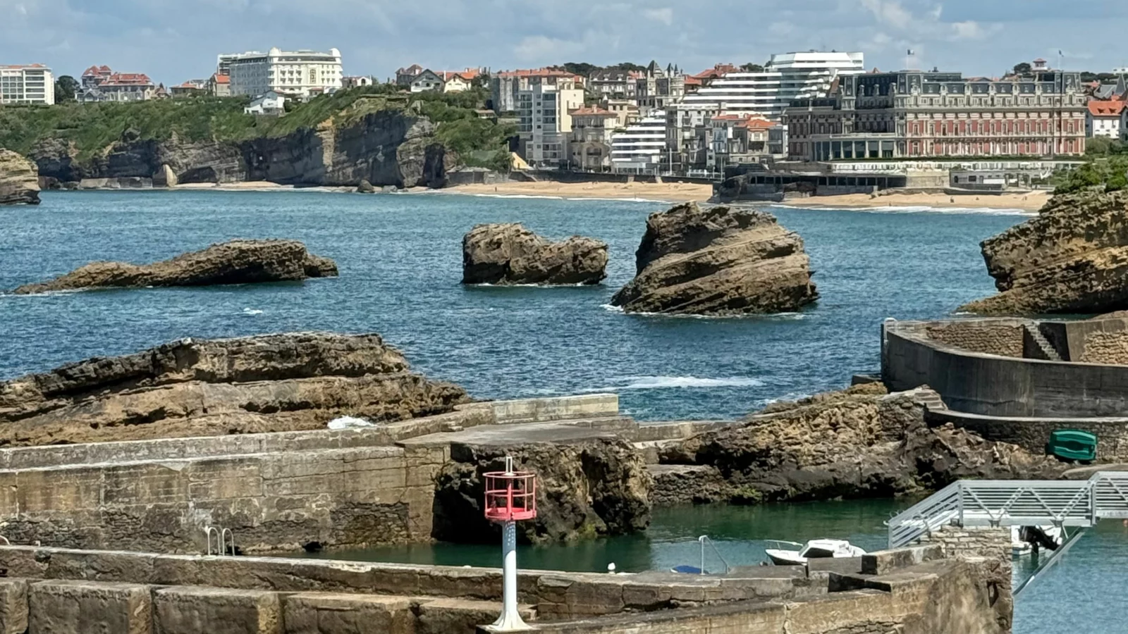 Le littoral de Biarritz et ses rochers