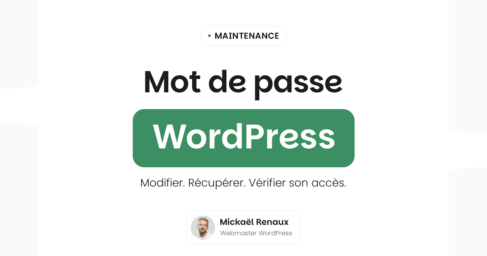 Changer son mot de passe WordPress : modifier ou réinitialiser son accès