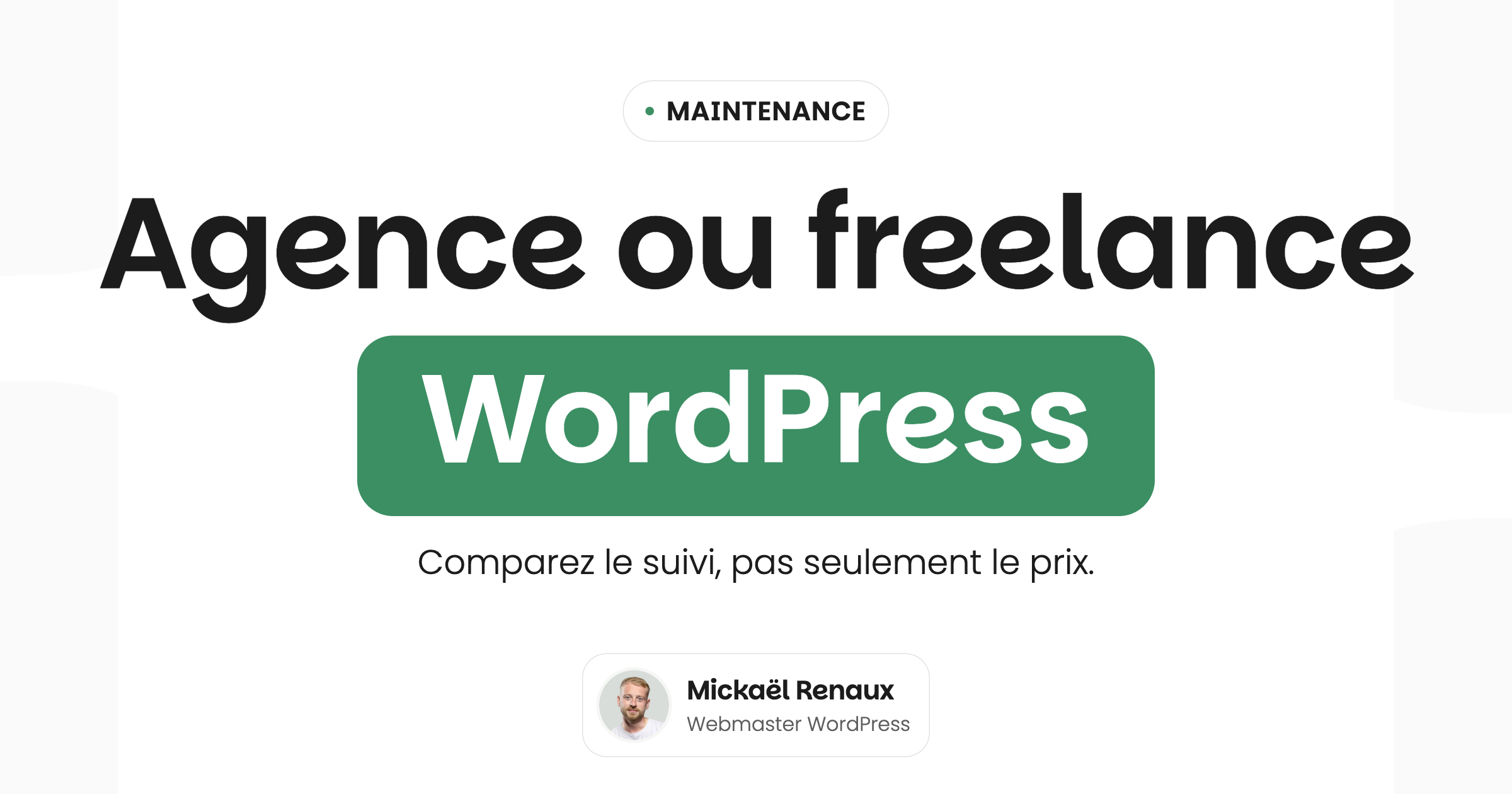 agence ou freelance wordpress Agence ou freelance WordPress — Comparez le suivi, pas seulement le prix.