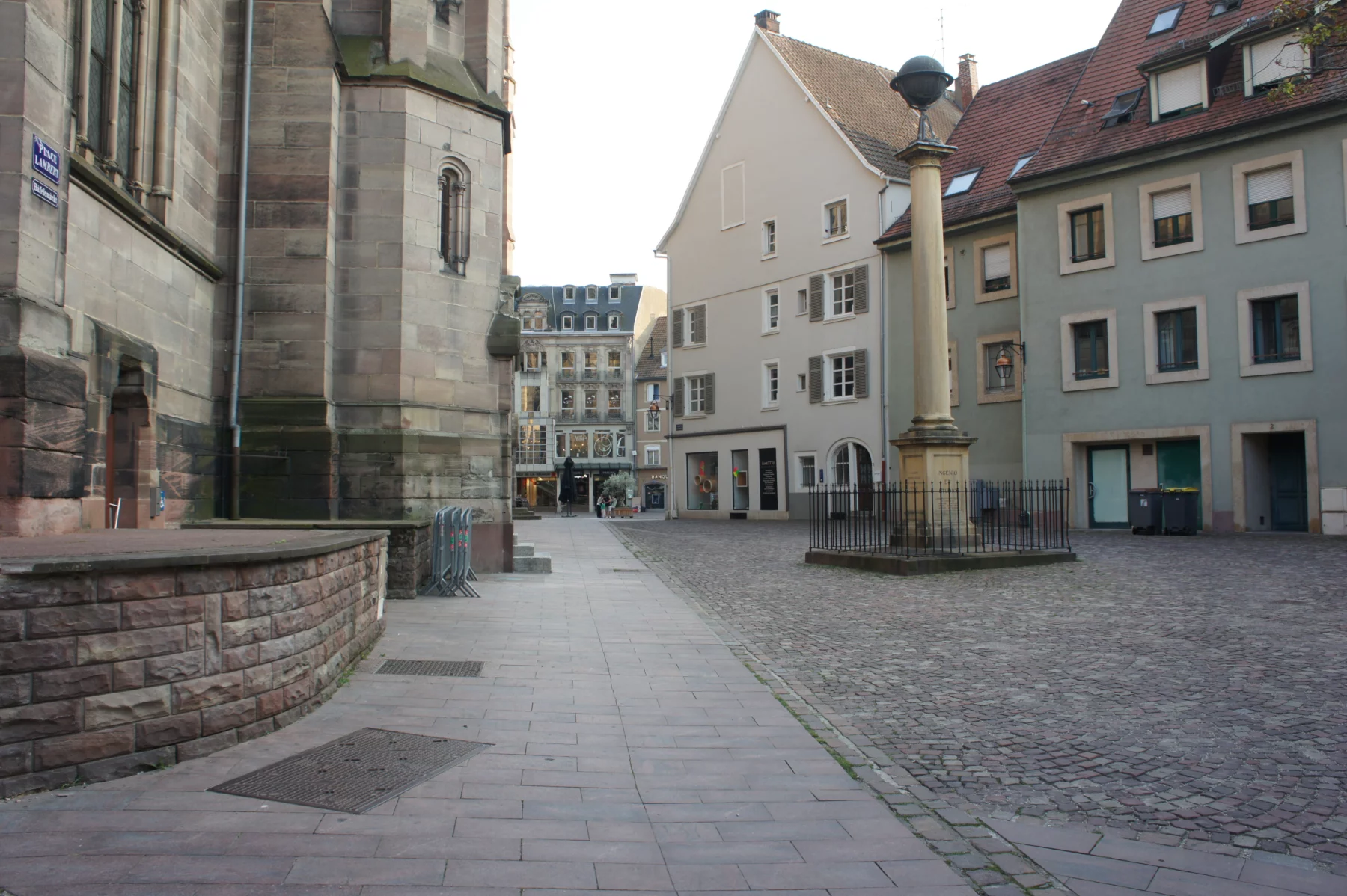 Accompagnement des entreprises La place Lambert dans le centre de Mulhouse