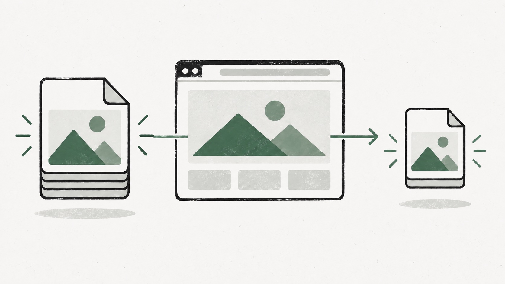 Illustration de l’optimisation d’une image sur un site WordPress, avec un fichier allégé