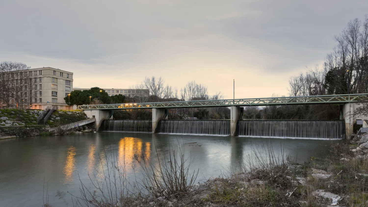 Passerelle du Moulin de l’Évêque au-dessus du Lez à Montpellier